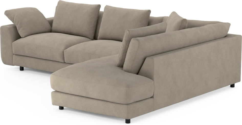 Amie - 3-sits med divan höger - Beige