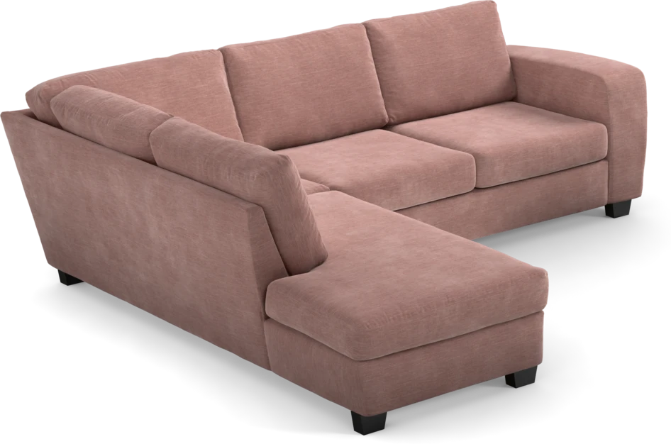Friday - 2,5-sits soffa med divan vänster - Rosa