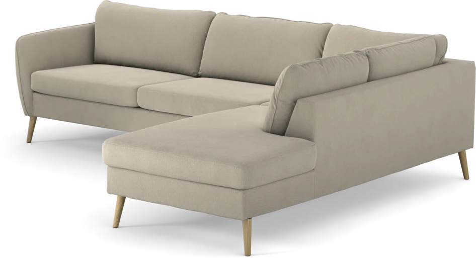 County - 2,5-sits soffa med divan höger - Grå