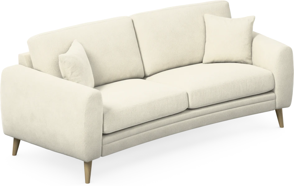 Eden - 2,5-sits soffa svängd - Vit