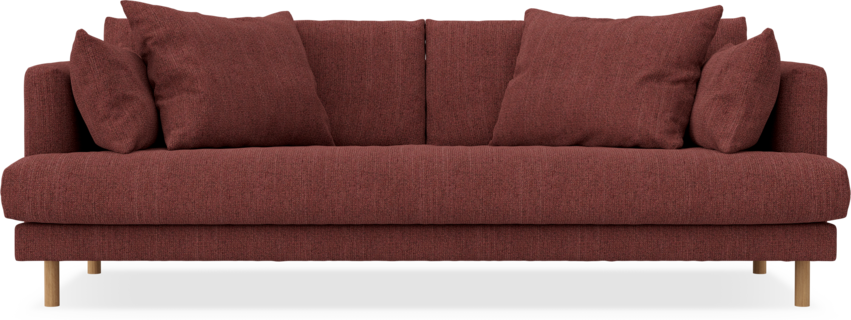 Harper - 3-sits soffa, hel dyna - Röd