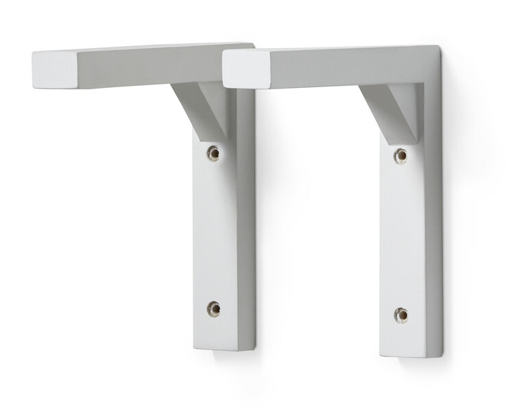 Living - Konsol till vägghyllplan, 2-pack, 3x19x17 cm - Vit