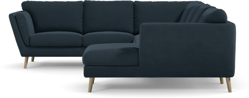 Madison Lux - Hörnsoffa med schäslong höger - Blå