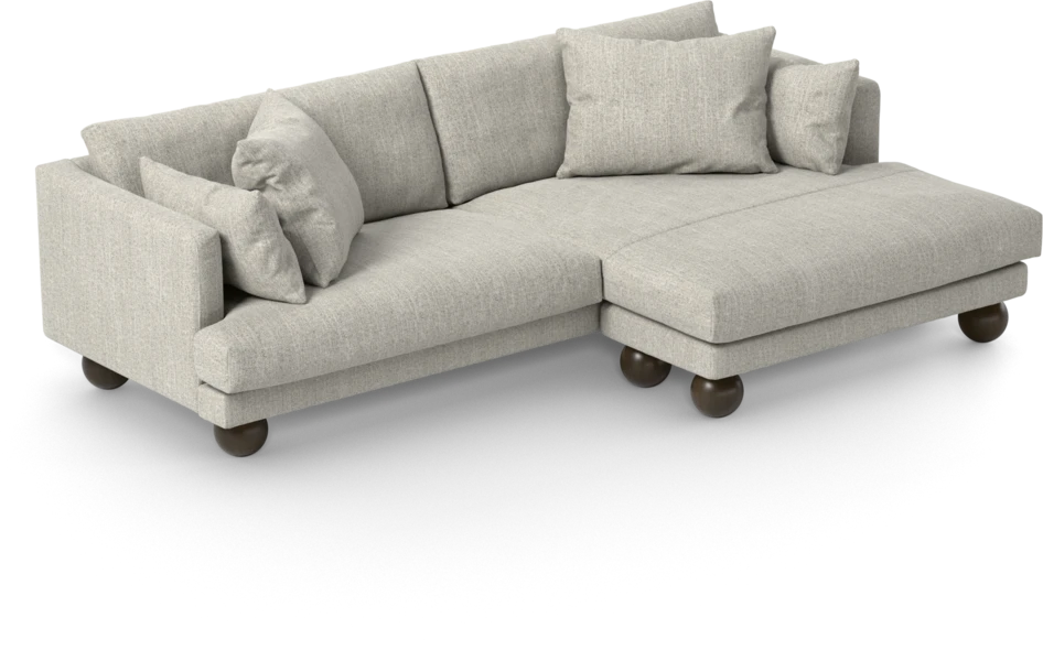 Harper - 4-sits med schäslong XL höger - Vit