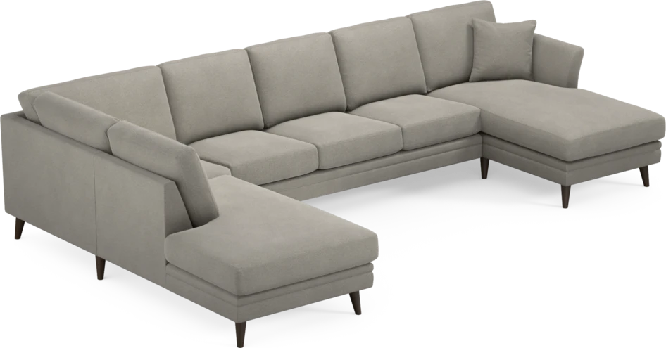 Eden - 3-sits soffa med divan vänster och schäslong höger - Grå