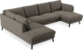 Madison Lux - 2-sits soffa med divan vänster och schäslong höger - Brun