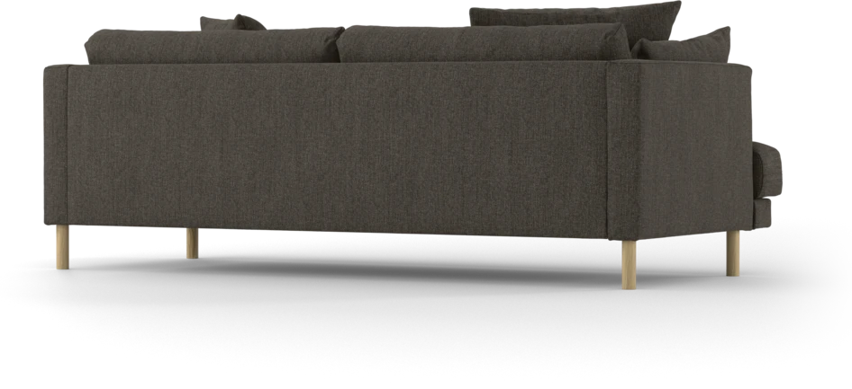 Harper - 3-sits soffa, hel dyna - Brun