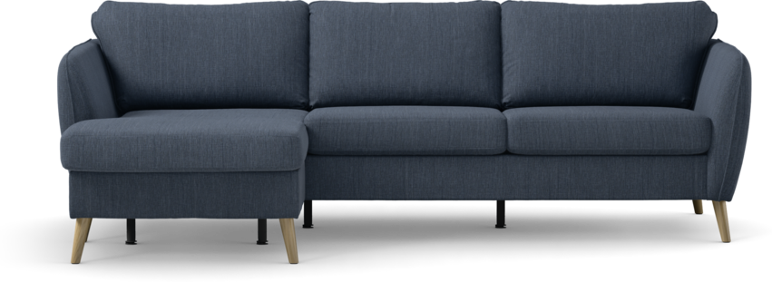 County - 3-sits soffa med flyttbar schäslong - Blå