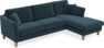 Eden - 2,5-sits soffa med schäslong - Blå