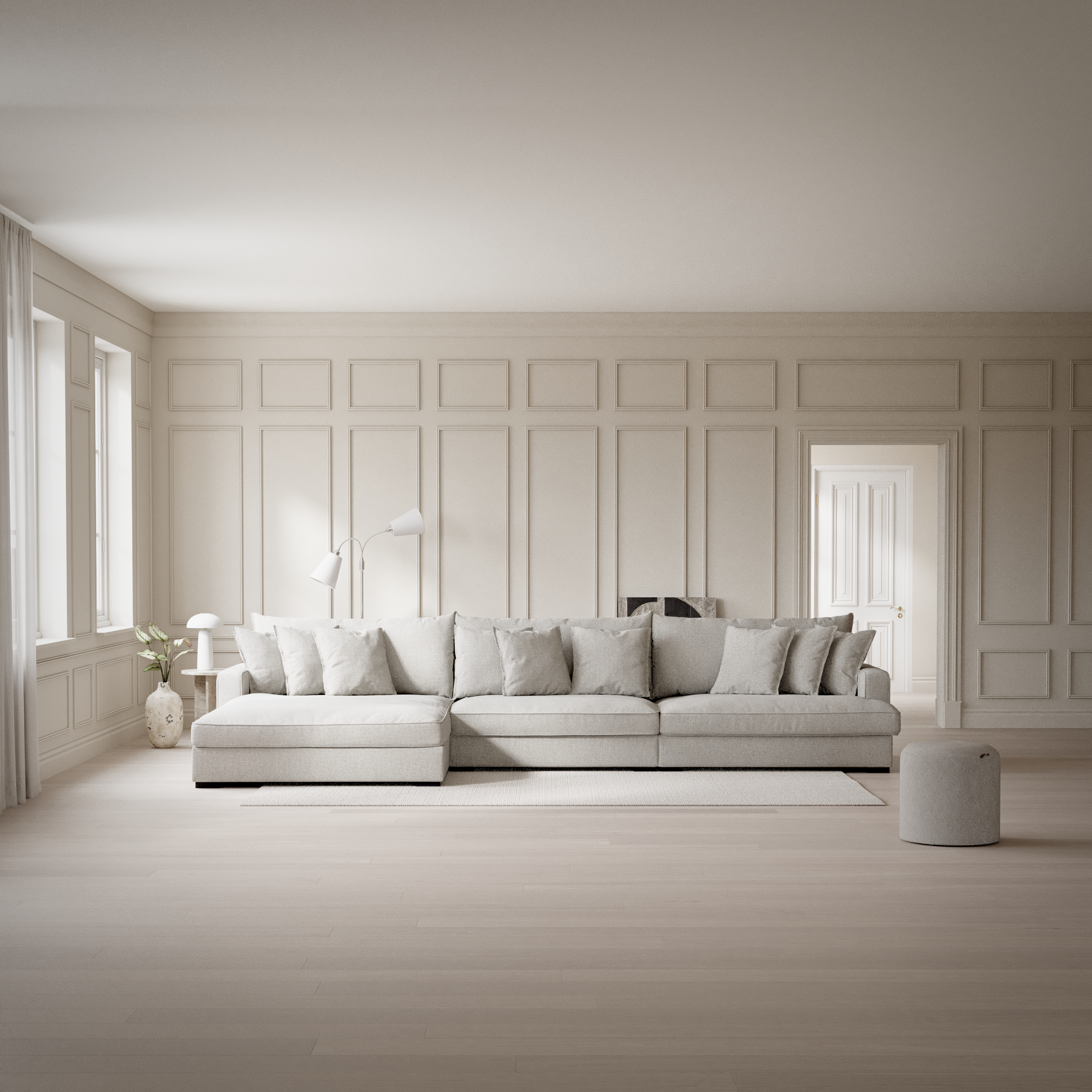 Rossi, 4-sits soffa med schäslong XL vänster