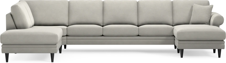 Eden - 3-sits soffa med divan vänster och schäslong höger - Grå