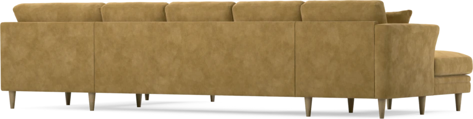 Eden - 3-sits soffa med schäslong vänster och divan höger - Gul
