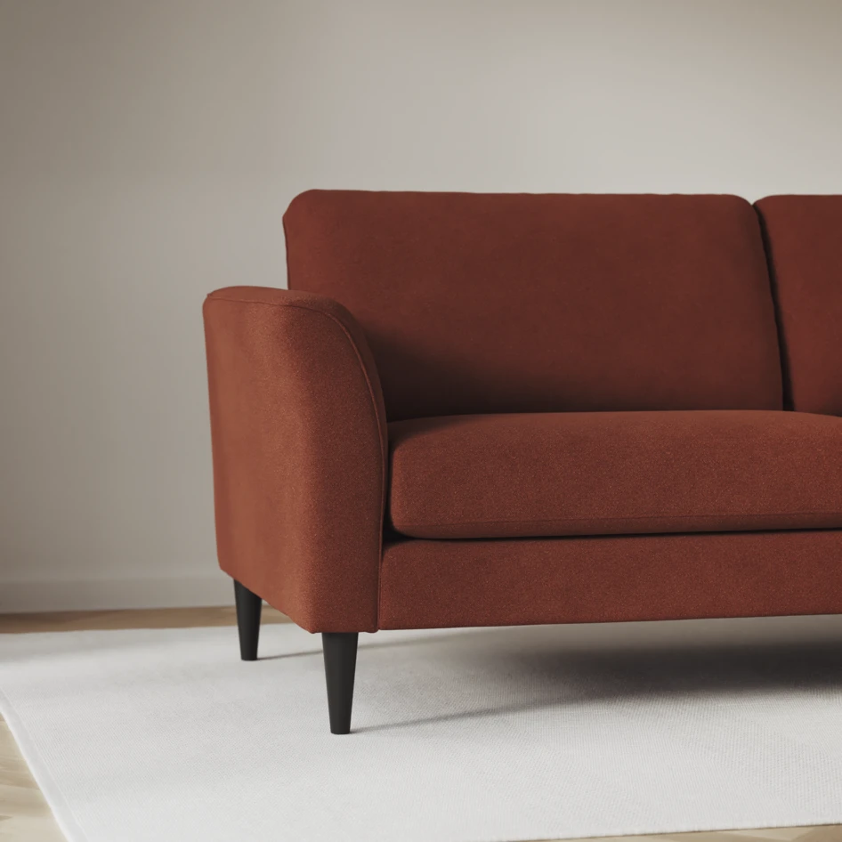 Bridge - 3-sits soffa med schäslong vänster och divan höger - Orange