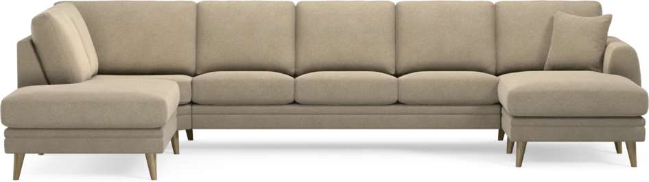 Eden - 3-sits soffa med divan vänster och schäslong höger - Beige