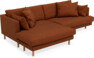 Harper - 4-sits med schäslong XL vänster - Orange