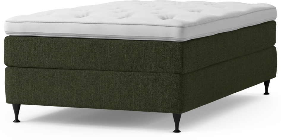 Delux Sense - Kontinentalsäng, enkelsäng 120 cm med bäddmadrass och sängben