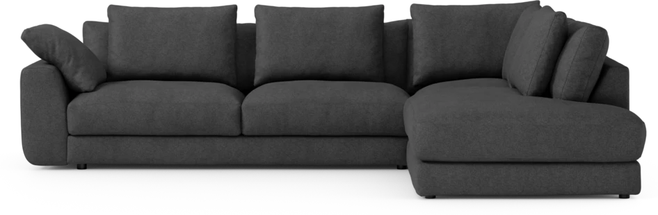 Amie - 3-sits med divan höger - Svart