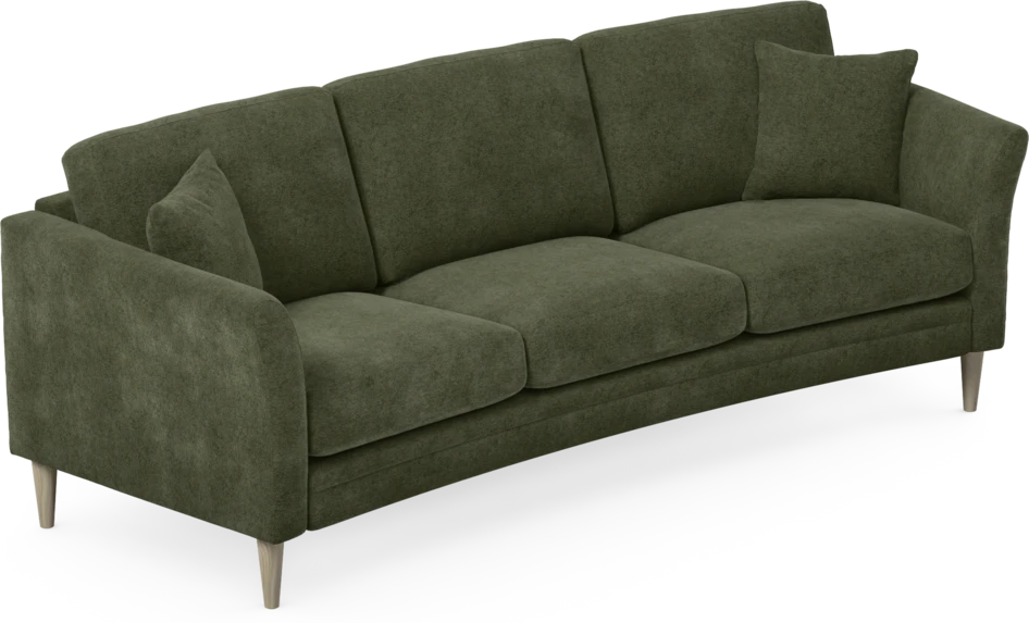 Eden - 3-sits soffa svängd - Grön