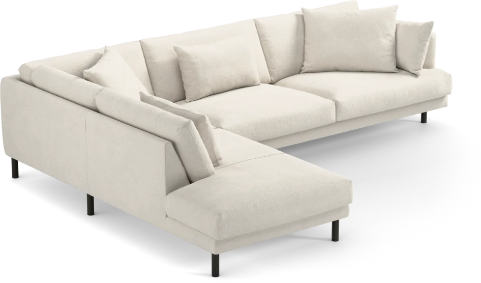Harper - 3-sits soffa med divan vänster - Vit