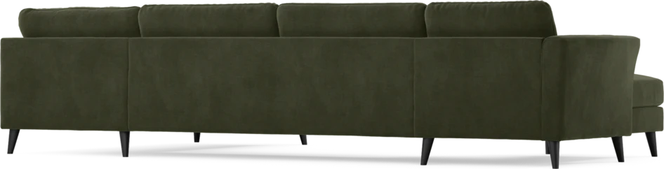 Bridge - 3-sits soffa med schäslong vänster och divan höger - Grön