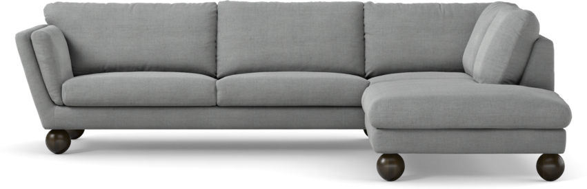 Madison Lux - 3-sits soffa med divan höger - Grå