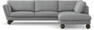 Madison Lux - 3-sits soffa med divan höger - Grå