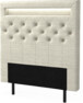New York led - Sänggavel, 90-210 cm - Beige