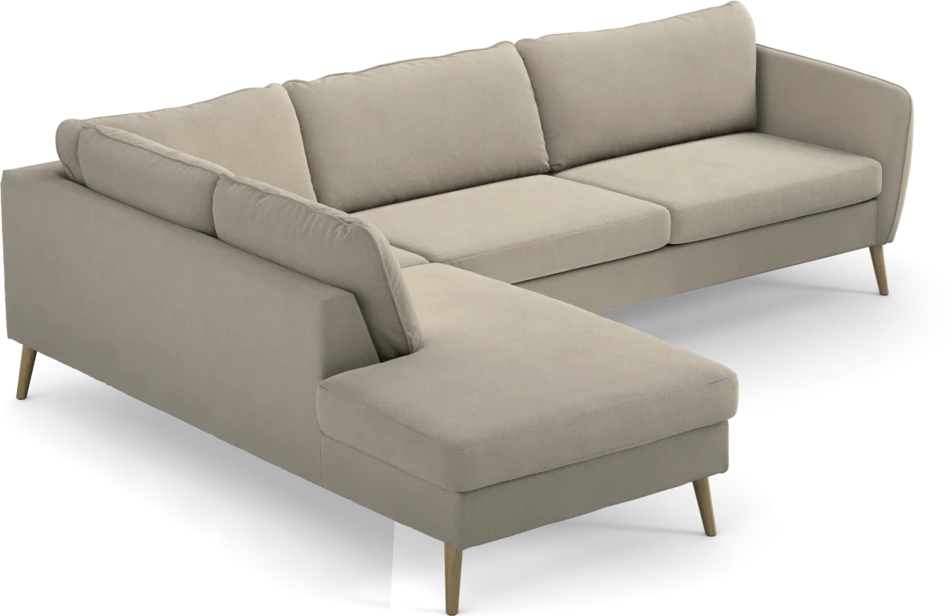 County - 2,5-sits soffa med divan vänster - Grå
