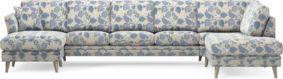 Eden - 3-sits soffa med schäslong vänster och divan höger - Flerfärgad