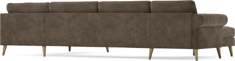 Bridge - 3-sits soffa med schäslong vänster och divan höger - Brun