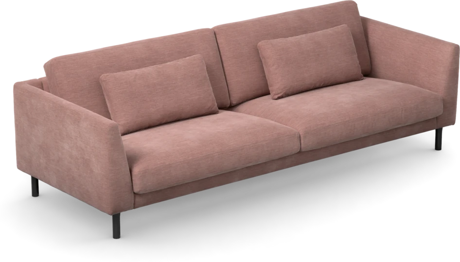 Willow - 4-sits soffa, fast klädsel - Rosa
