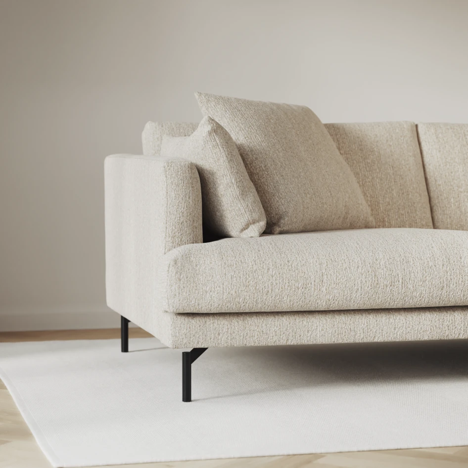Harper - 3-sits soffa, hel dyna - Beige