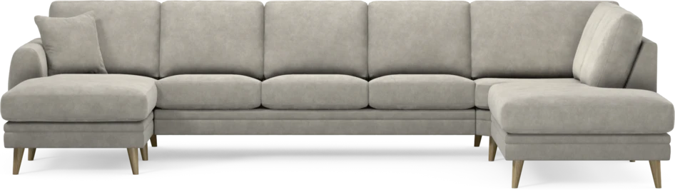 Eden - 3-sits soffa med schäslong vänster och divan höger - Grå