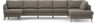 County - 4-sits soffa med schäslong vänster och divan höger - Brun