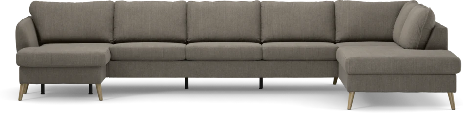 County - 4-sits soffa med schäslong vänster och divan höger - Brun
