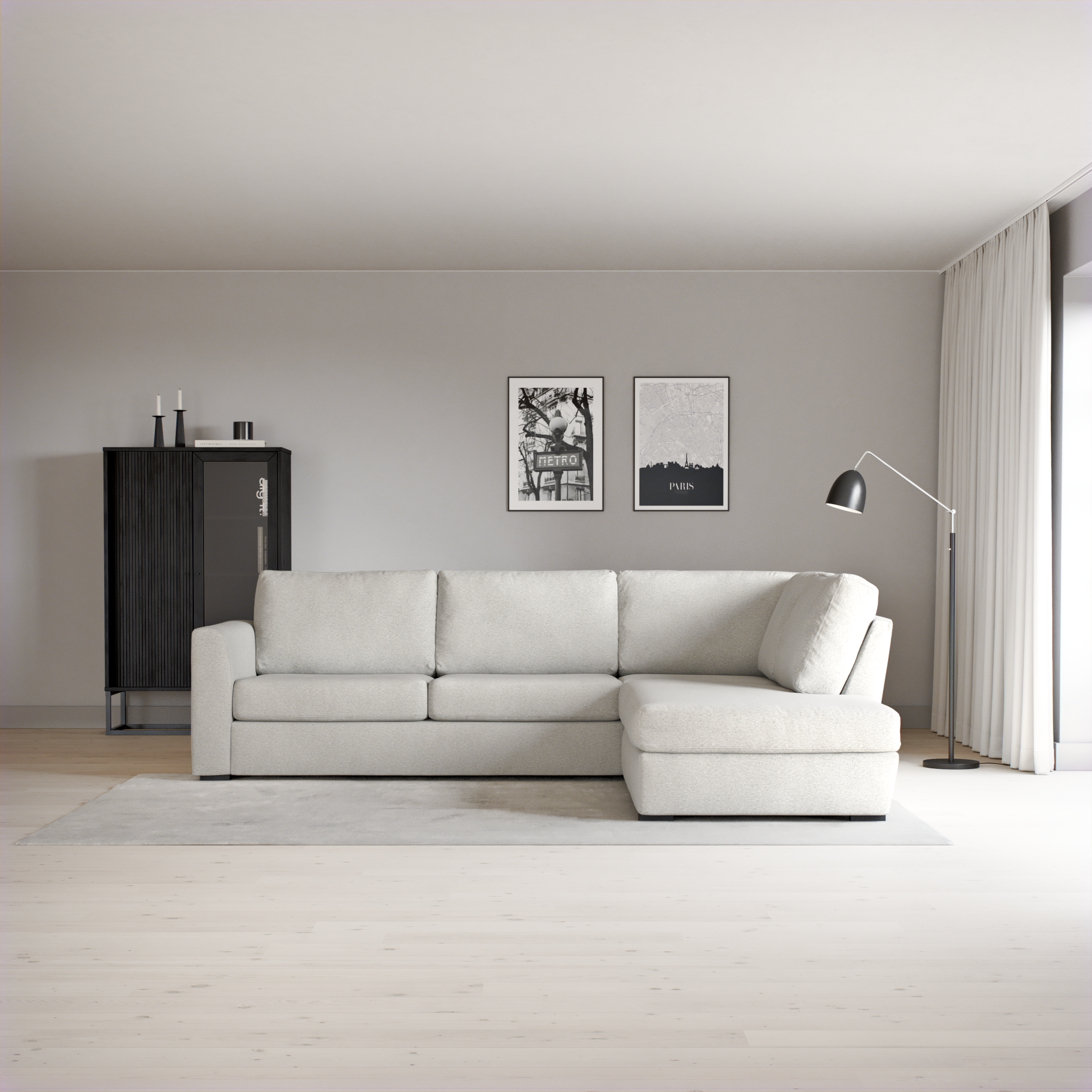 Friday, 2,5-sits soffa med divan höger