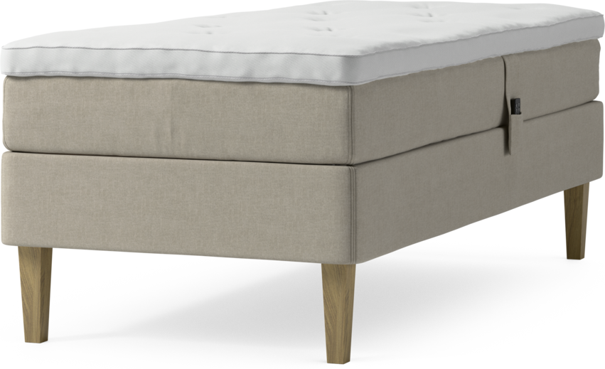 Delux Sense - Ställbar säng, enkelsäng med bäddmadrass och sängben