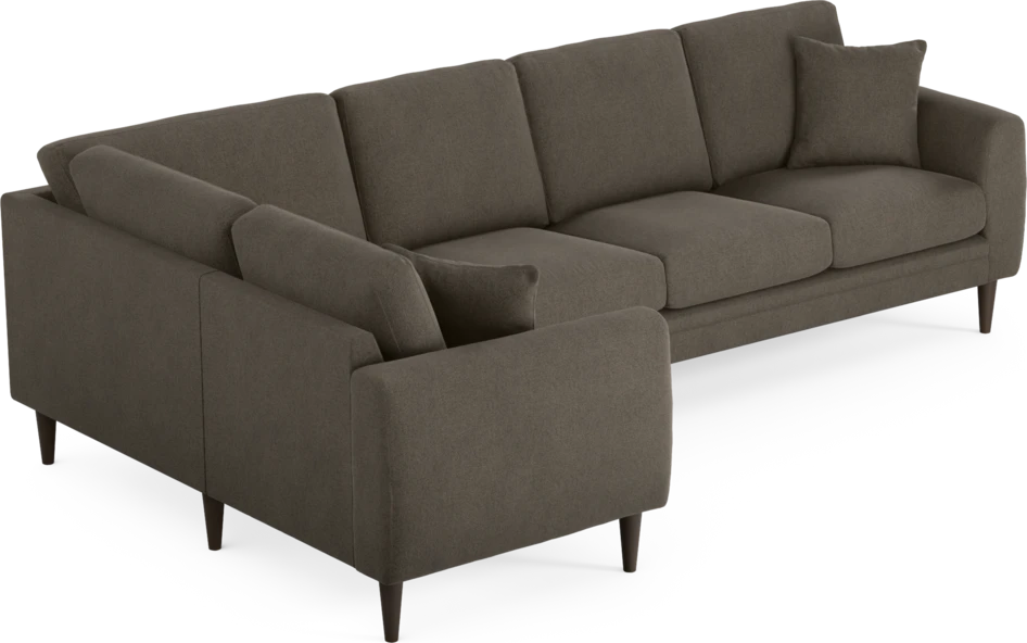 Eden - Hörnsoffa, 1+3-sits - Brun