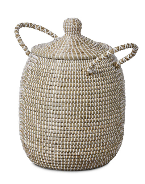 Dehli - Förvaringskorg, H 44 Ø 32 cm - Beige