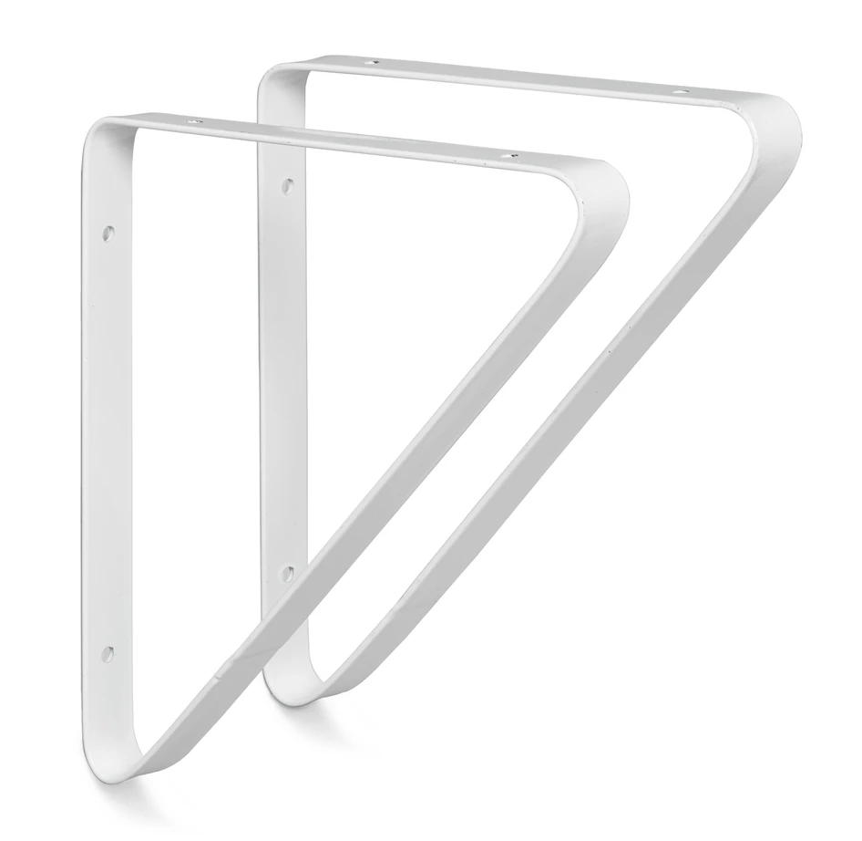 Axel - Konsol till vägghyllplan, 2-pack, 2x21x21 cm - Vit
