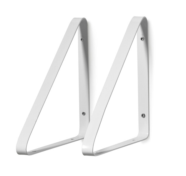 Axel - Konsol till vägghyllplan, 2-pack, 2x21x21 cm - Vit