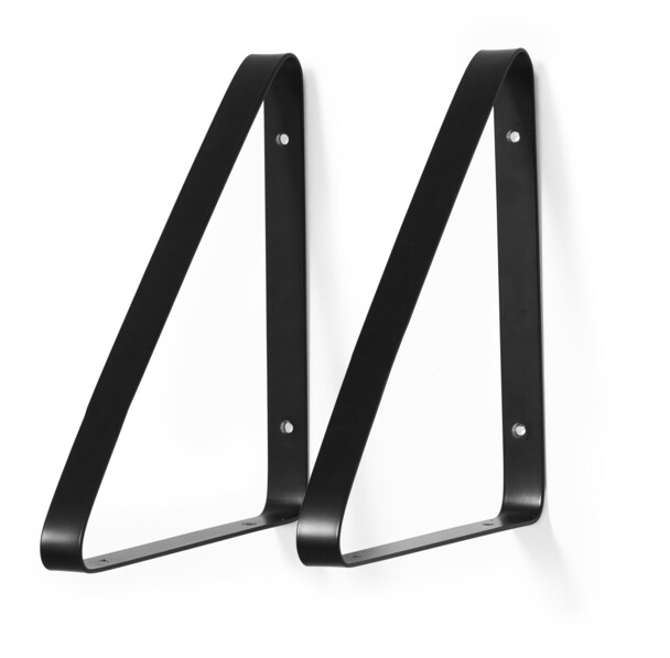 Axel - Konsol till vägghyllplan, 2-pack, 2x21x21 cm - Svart