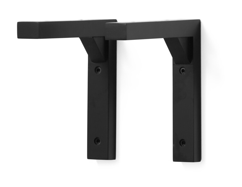 Living - Konsol till vägghyllplan, 2-pack, 3x19x17 cm - Svart