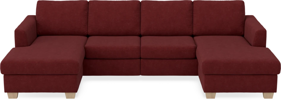 Friday - 2-sits soffa med två schäslonger - Rosa