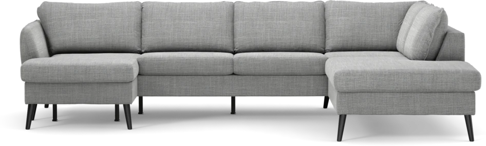 County - 3-sits soffa med schäslong vänster och divan höger - Grå
