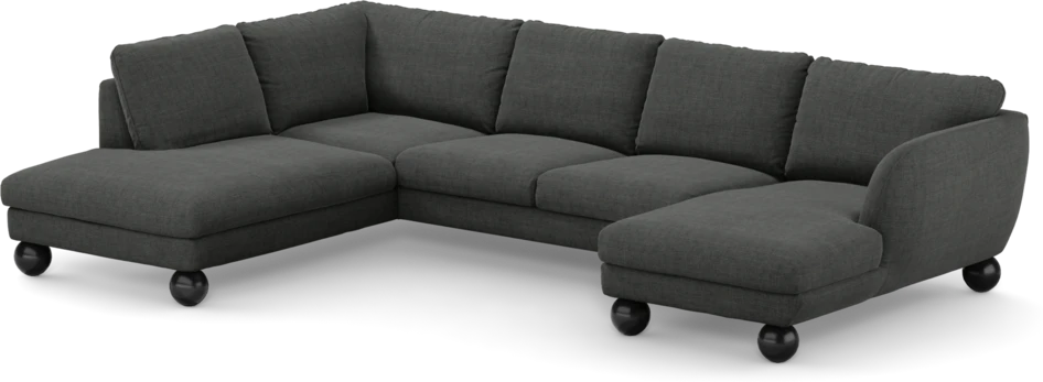 Madison - 2-sits soffa med divan vänster och schäslong höger - Grå