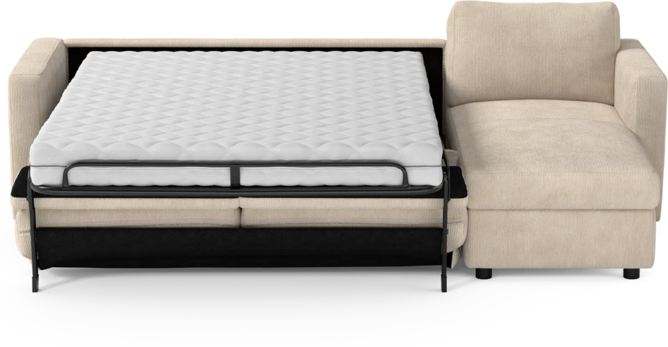Lindö - Bäddsoffa 2,5-sits med schäslong, vändbar - Beige
