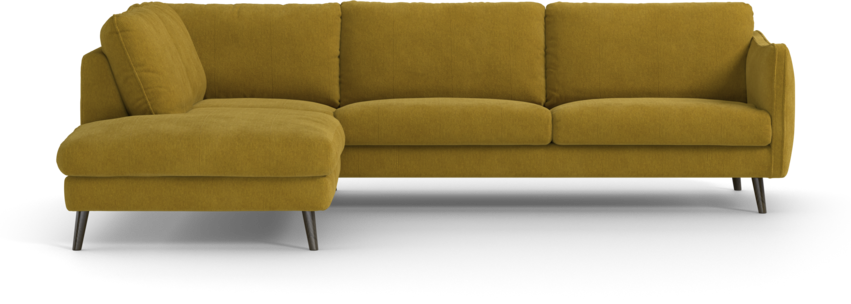 Madison - 3-sits soffa med divan vänster - Gul
