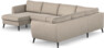 County - Hörnsoffa, 3+2-sits med schäslong vänster - Beige