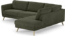 Bridge - 3-sits soffa med divan höger - Grön